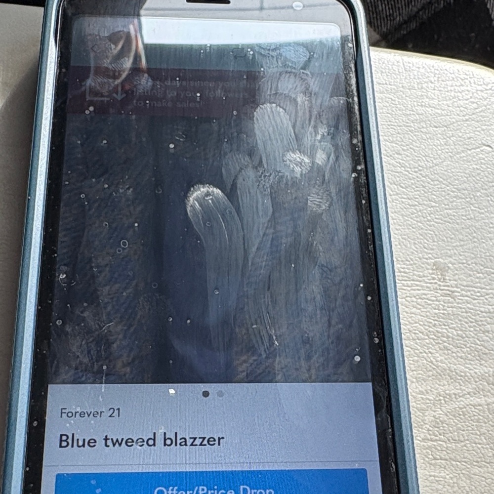Forever 21 Blue Tweed Blazer Case